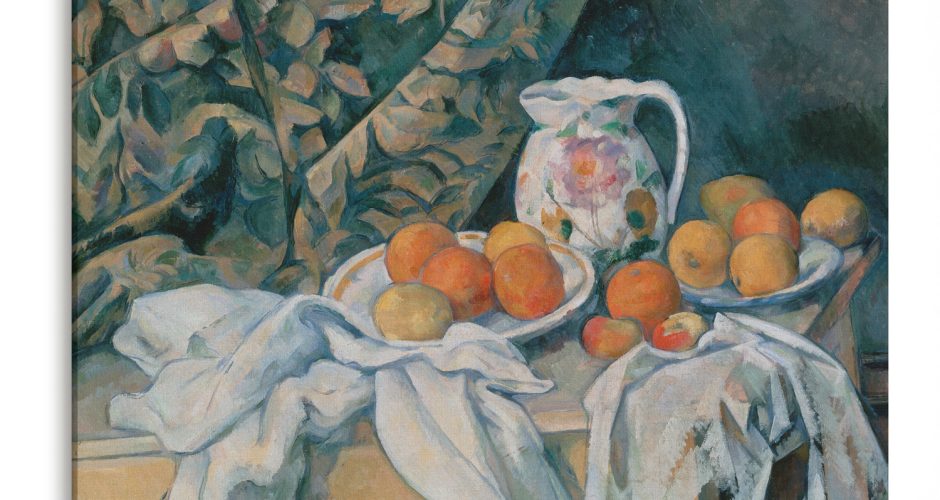 Paul Cézanne - Still Life with Curtain and Flowered Pitcher του Paul Cézanne