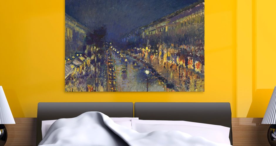 Άλλοι Ζωγράφοι - The Boulevard Montmartre at Night του Camille Pissarro
