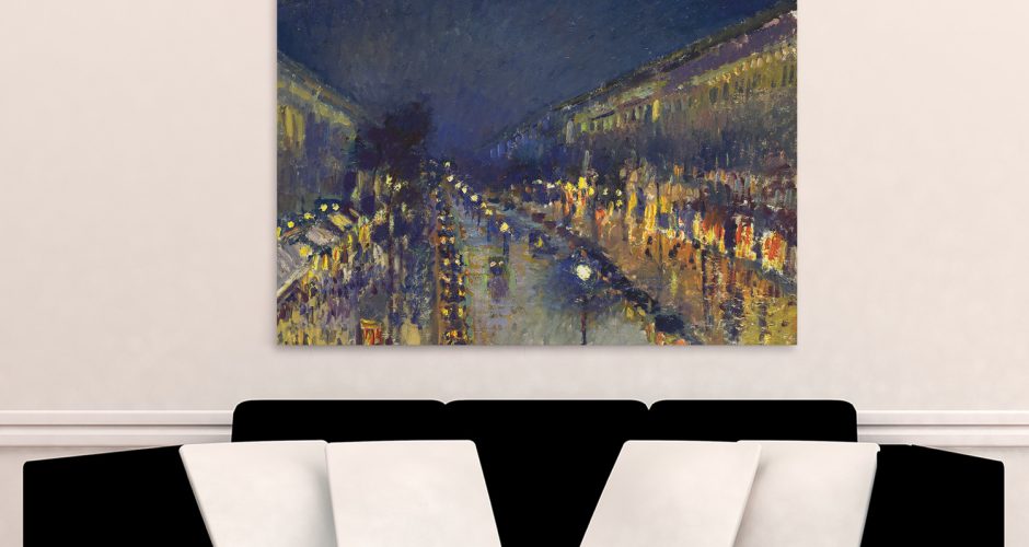 Άλλοι Ζωγράφοι - The Boulevard Montmartre at Night του Camille Pissarro