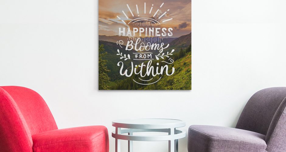 Πίνακες - Happiness blooms from within