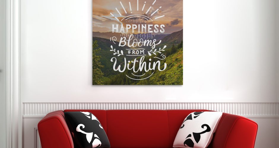 Πίνακες - Happiness blooms from within