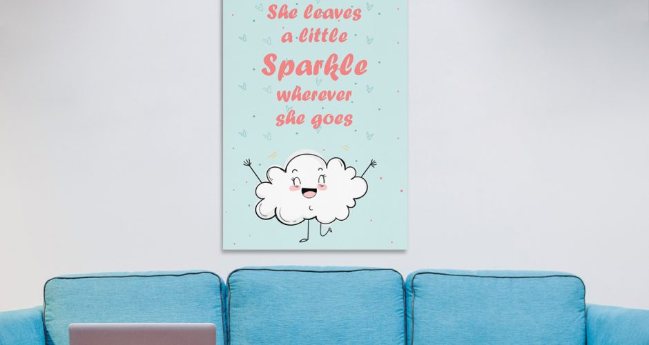 Πίνακες - She leaves a little sparkle wherever she goes