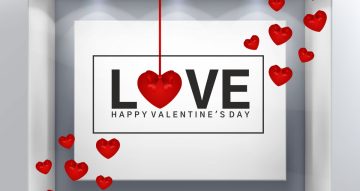 Αγίου Βαλεντίνου - LOVE - Happy Valentine's Day και 24 καρδιές