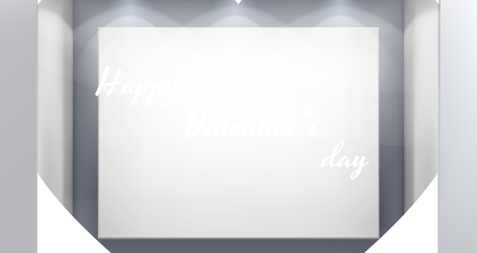 Αγίου Βαλεντίνου - Καλλιγραφικό Happy Valentine's Day με καρδιά