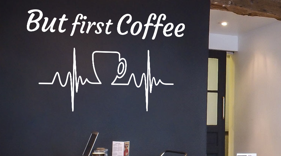 Αυτοκόλλητα Τοίχου - But first Coffee