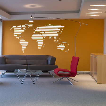 Meeting Rooms & Reception - Παγκόσμιος χάρτης απο γραμμές