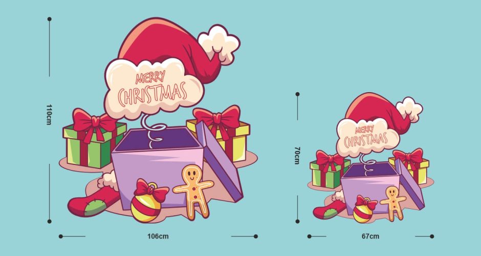 Αυτοκόλλητα Καταστημάτων - Χριστουγεννιάτικο αυτοκόλλητο - Δώρα