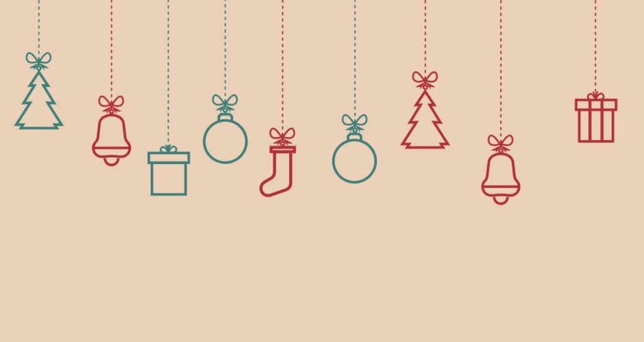 Αυτοκόλλητα Καταστημάτων - Χριστουγεννιάτικα κρεμαστά στολίδια σε διάφορα χρώματα