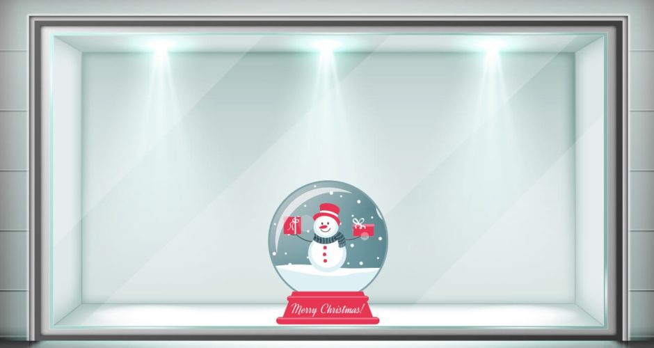 Αυτοκόλλητα Καταστημάτων - Χριστουγεννιάτικο αυτοκόλλητο – Christmas Snowball