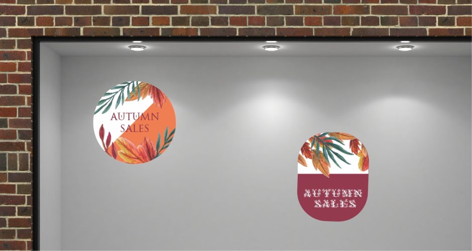 Αυτοκόλλητα Εκπτώσεων & Προσφορών - Autumn sales badges