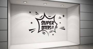 Αυτοκόλλητα Εκπτώσεων & Προσφορών - Super offers comic style