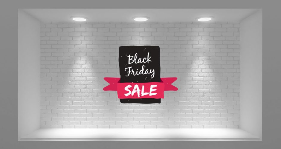 Αυτοκόλλητα Black Friday - Black Friday "Sales" με κορδέλα