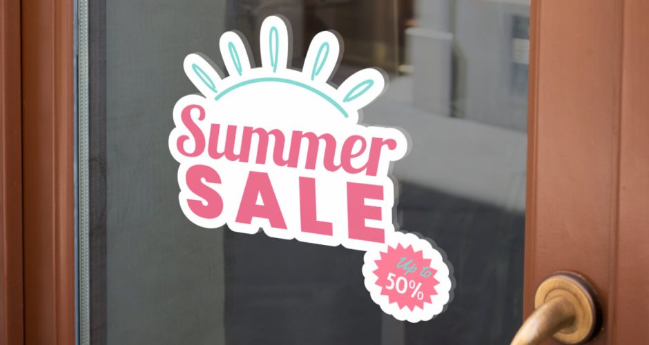 Αυτοκόλλητα Εκπτώσεων & Προσφορών - Summer sale Ήλιος