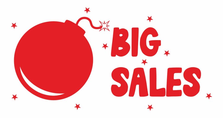 Αυτοκόλλητα Εκπτώσεων & Προσφορών - Αυτοκόλλητο “Big Sales” BOOM