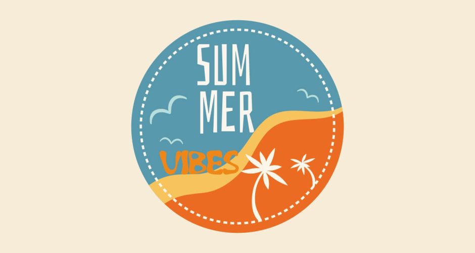Αυτοκόλλητα Καταστημάτων - Αυτοκόλλητο Βιτρίνας - Summer vibes badge