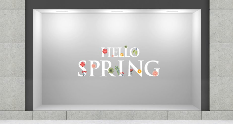 Ανοιξιάτικη Βιτρίνα - Spring Collection - HELLO SPRING με διάφορα λουλούδια