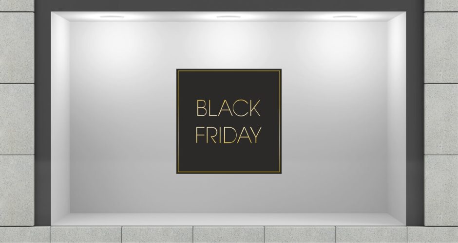 Αυτοκόλλητα Black Friday - Black friday gold with black
