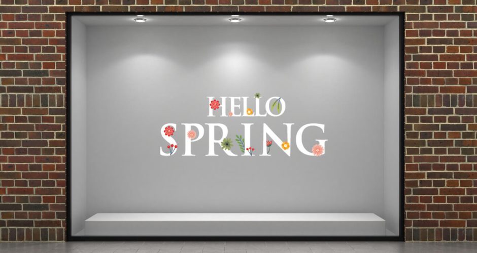 Ανοιξιάτικη Βιτρίνα - Spring Collection - HELLO SPRING με διάφορα λουλούδια