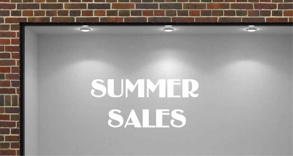 Αυτοκόλλητα Εκπτώσεων & Προσφορών - Απλό αυτοκόλλητο "Summer Sales" χωρίς ποσοστό έκπτωσης