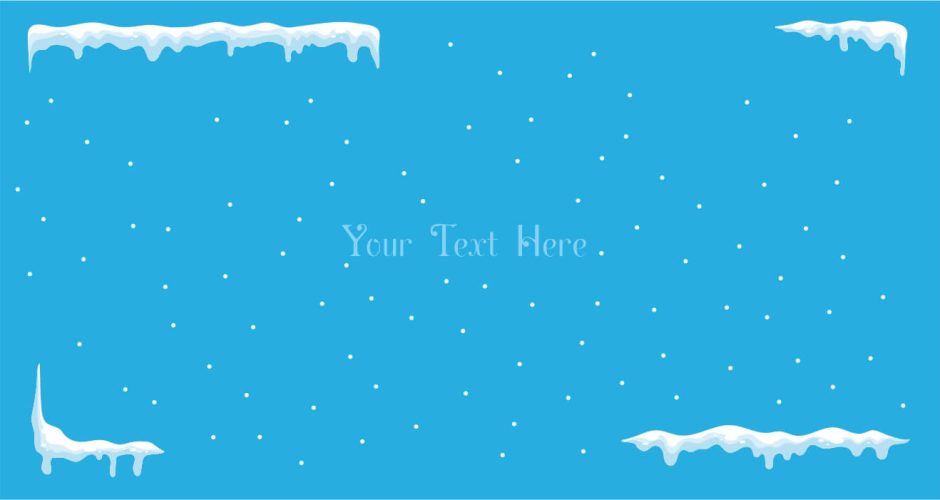 Αυτοκόλλητα Καταστημάτων - Στοίβες χιονιού με το δικό σας κείμενο