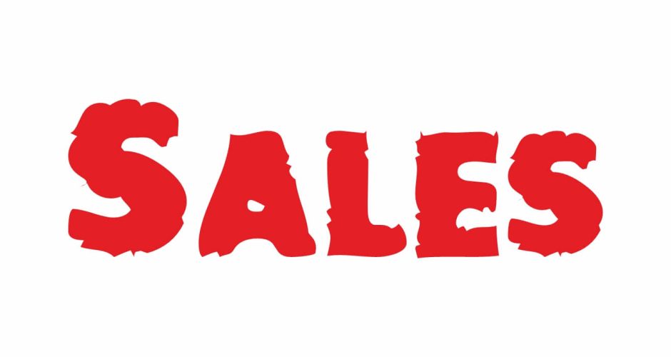 Αυτοκόλλητα Εκπτώσεων & Προσφορών - Απλό αυτοκόλλητο “Sales” χωρίς ποσοστό έκπτωσης