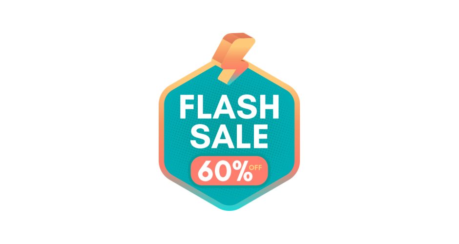 Αυτοκόλλητα Εκπτώσεων & Προσφορών - Καλοκαιρινές προσφορές Flash Sale με δικό σας ποσοστό
