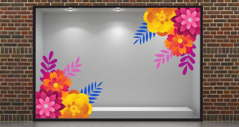 Ανοιξιάτικη Βιτρίνα - Spring Collection - Ανοιξιάτικη γωνιακή διακόσμηση με λουλούδια και φύλλα