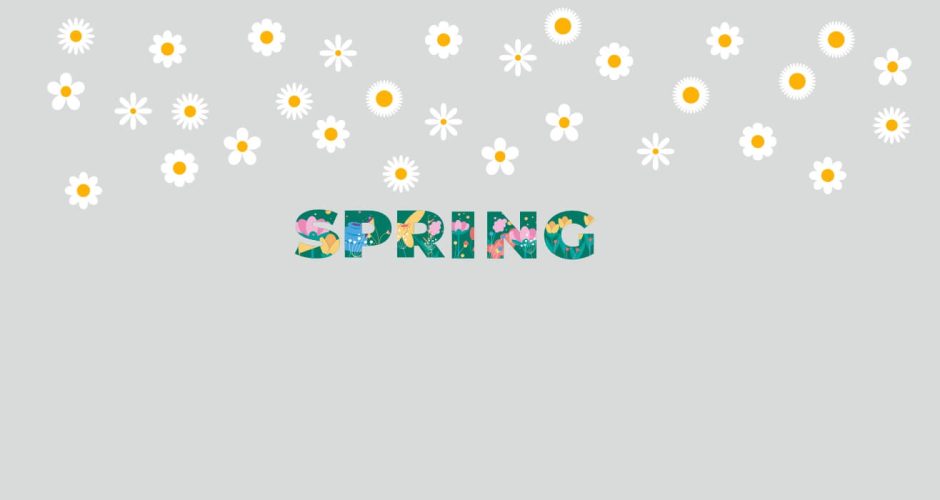 Ανοιξιάτικη Βιτρίνα - Spring Collection - Ανοιξιάτικη διακόσμηση βιτρίνας με μαργαρίτες και την λέξη SPRING