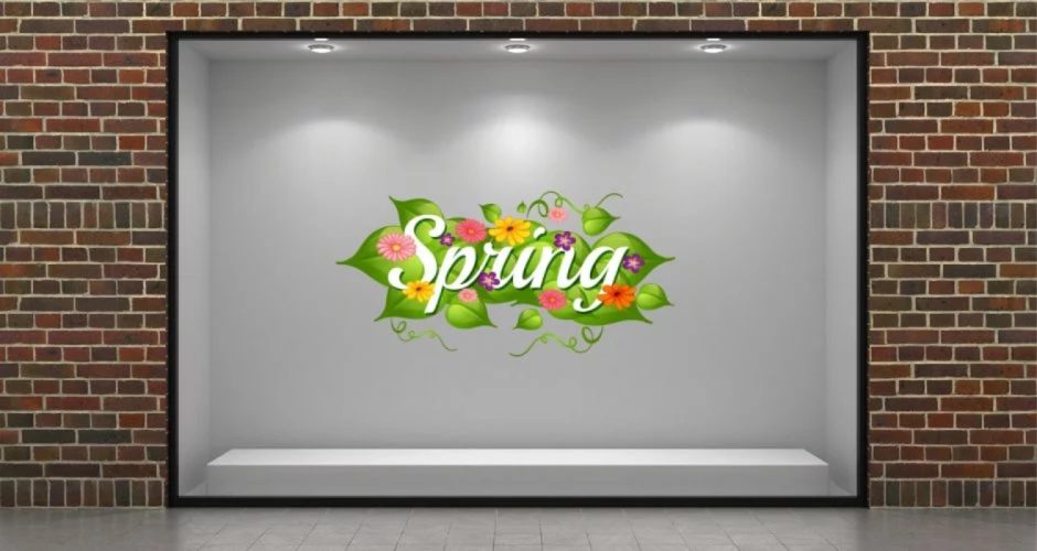 Ανοιξιάτικη Βιτρίνα - Spring Collection - Λογότυπο “Spring” με διακόσμηση